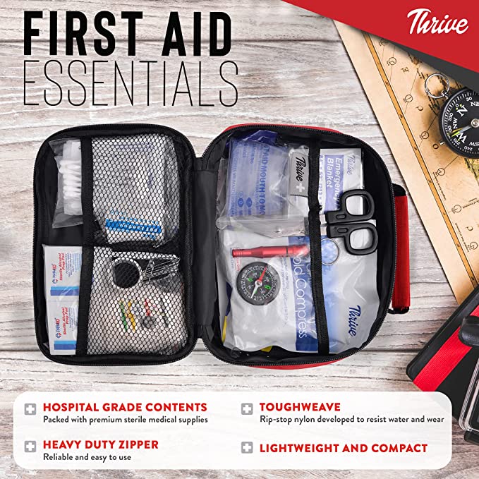 77 PIECES Survival Kit Supplies, First Aid Kit, Go Bag, Emergency