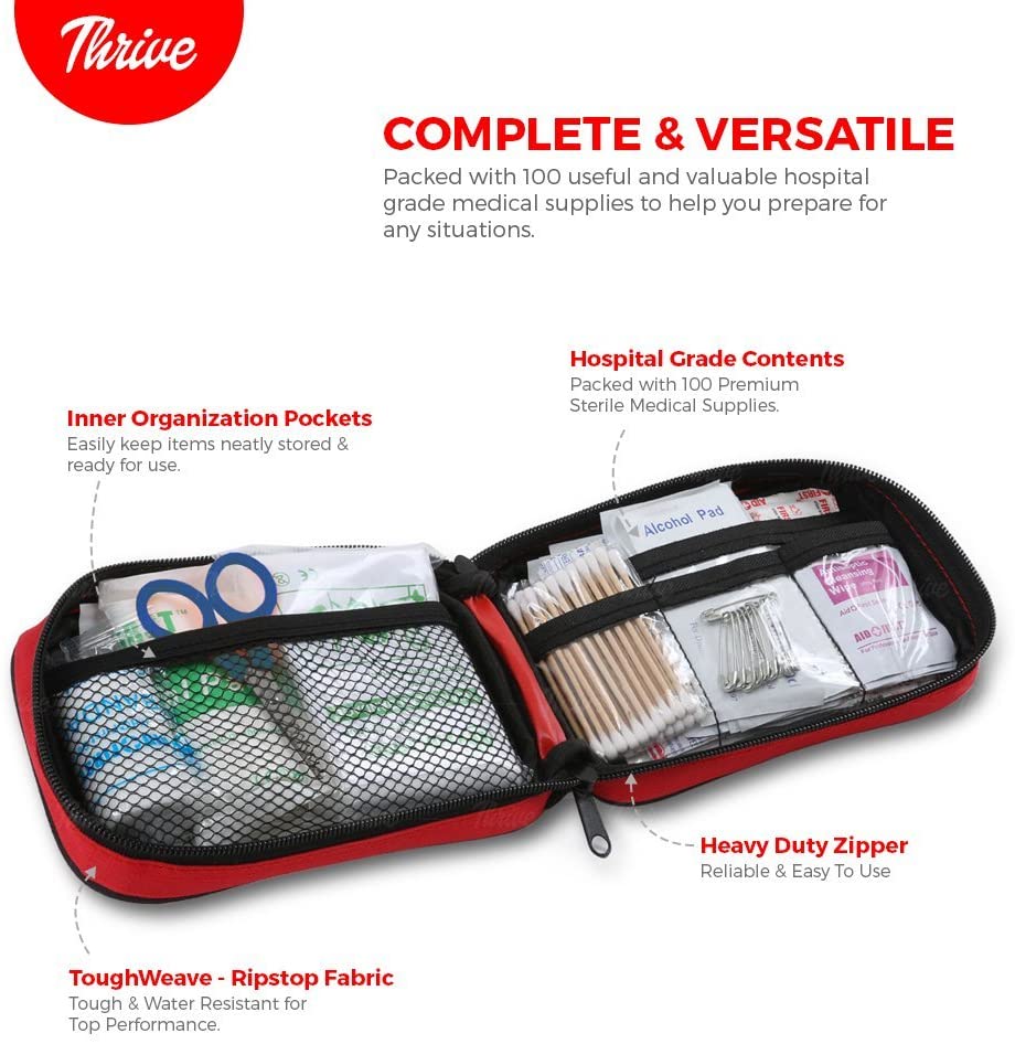 First Aid Kit - Packed with Hospital Grade Medical Supplies – Thrive Brand  Products