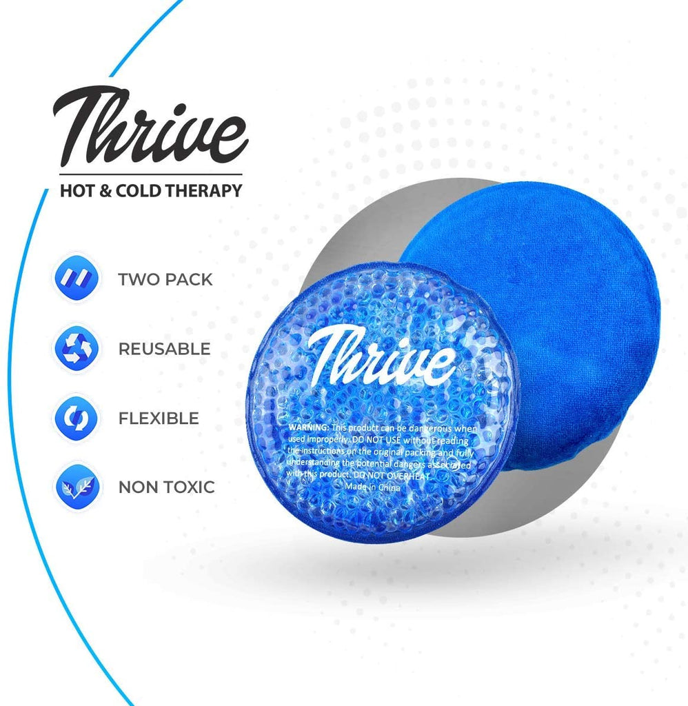 Thrive 4 Pack Small Reusable Ice Packs for Lunch Box or Cooler, Long Lasting, BPA Free, Robot, Space, Dinosaur Prints