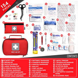 Thrive First Aid Kit (154 Pieces) - Family Safe First Aid Bag Packed w/ Hospital Grade Medical Supplies – Emergency kit